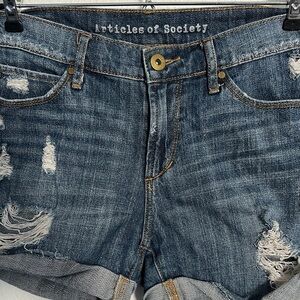 Articles of Society Women's Blue Denim Shorts